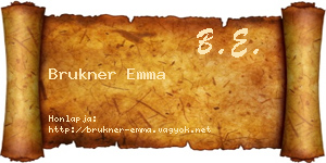 Brukner Emma névjegykártya